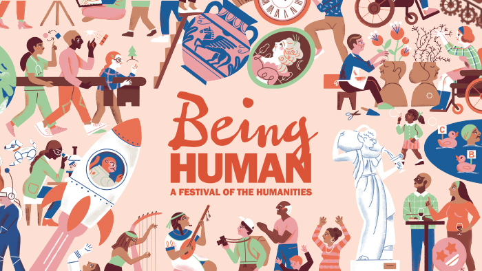 Being Human: A Festival of the Humanities illustrated event banner